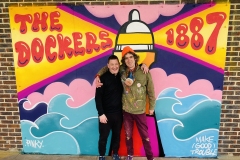 CT_W2_Pinky + Lee Tully infront of Newhaven Football Club Mural