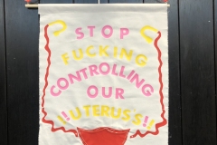 Stop controlling our uterus banner